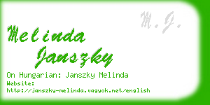 melinda janszky business card